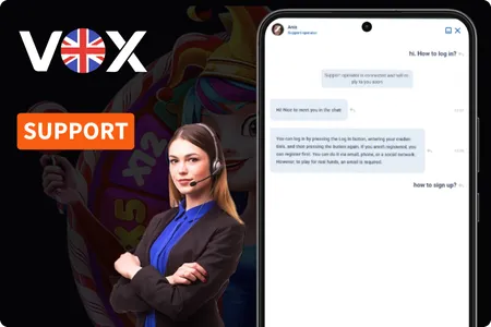 Customer Support at Vox Casino online