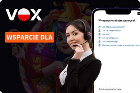 Wsparcie klienta w Vox Casino online