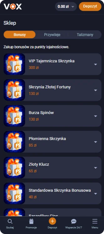 Sklep Vox Casino