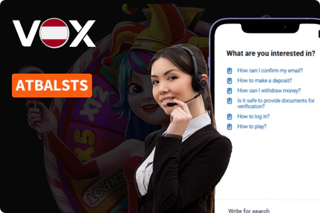Klientu atbalsts Vox Casino Online