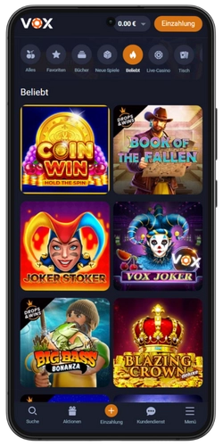 Vox casino code