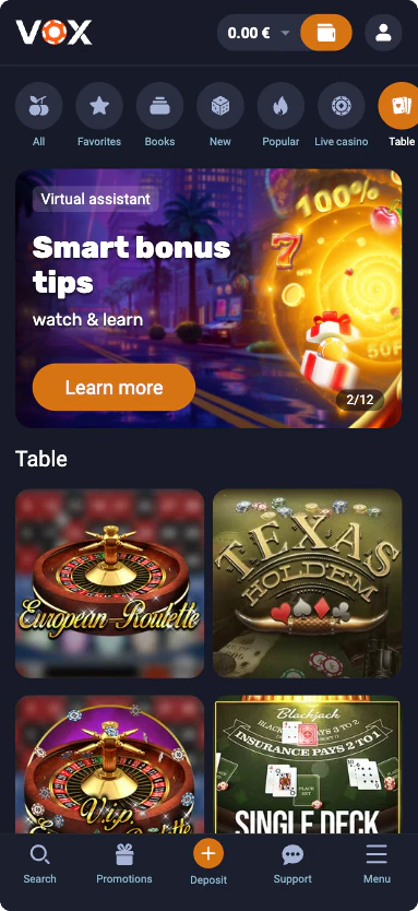 Vox Casino lādes